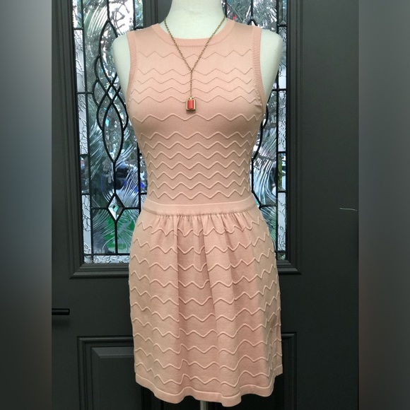Romeo and Juliet Couture Pink Knit Fit & Flare Sweater Dress - Picture 1 of 8